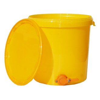 Tanque de extracción 40 kg con válvula - amarillo