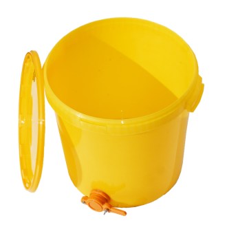 Tanque de extracción 40 kg con válvula - amarillo