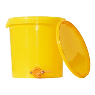 Tanque de extracción 40 kg con válvula - amarillo