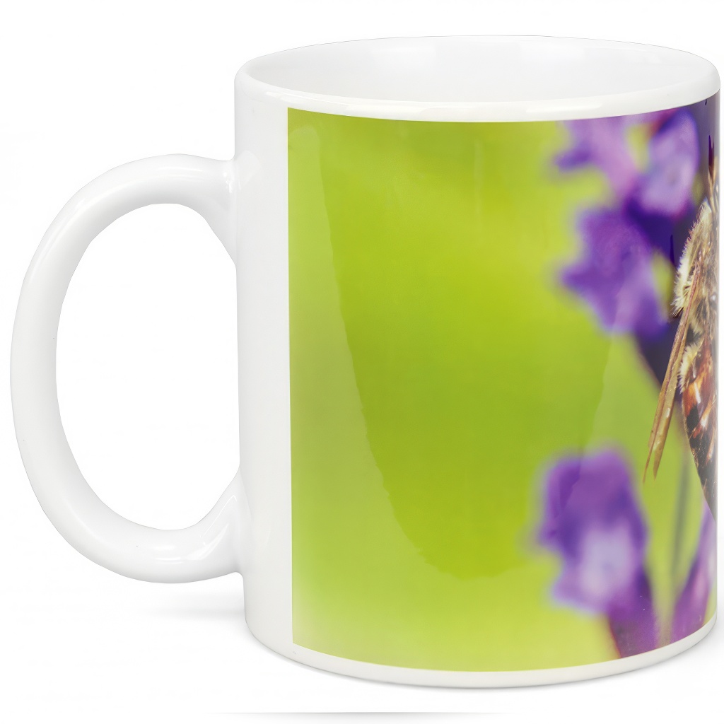 Taza ApiSina abeja y flor morada 2