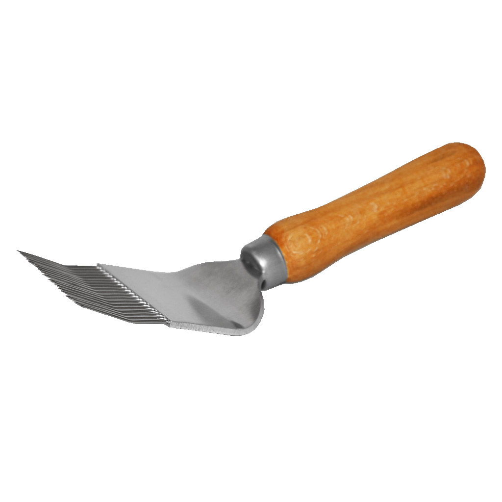Tenedor de desoperculado - mango de madera - 19 agujas