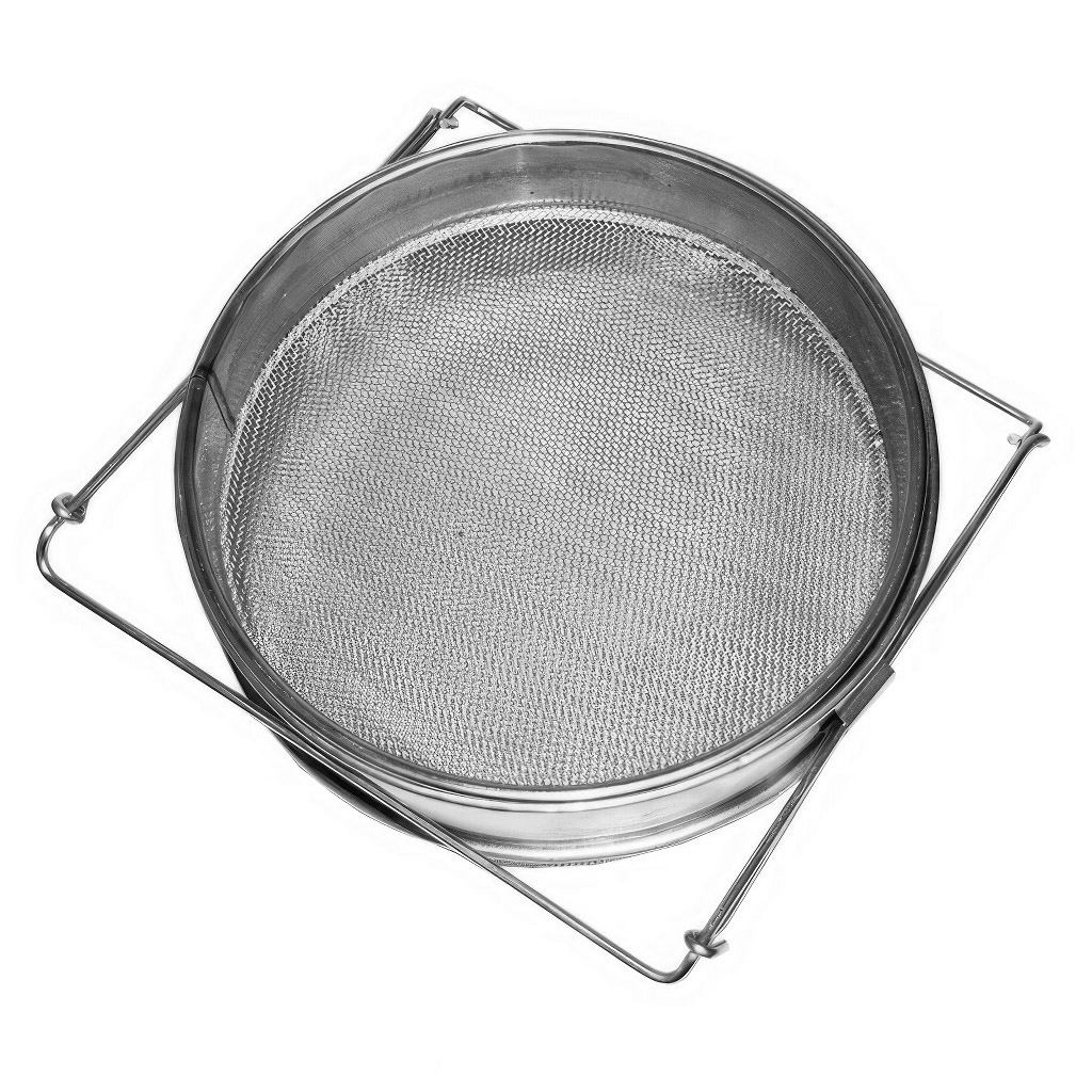 Colador (tamiz) doble inoxidable 24 cm con asas