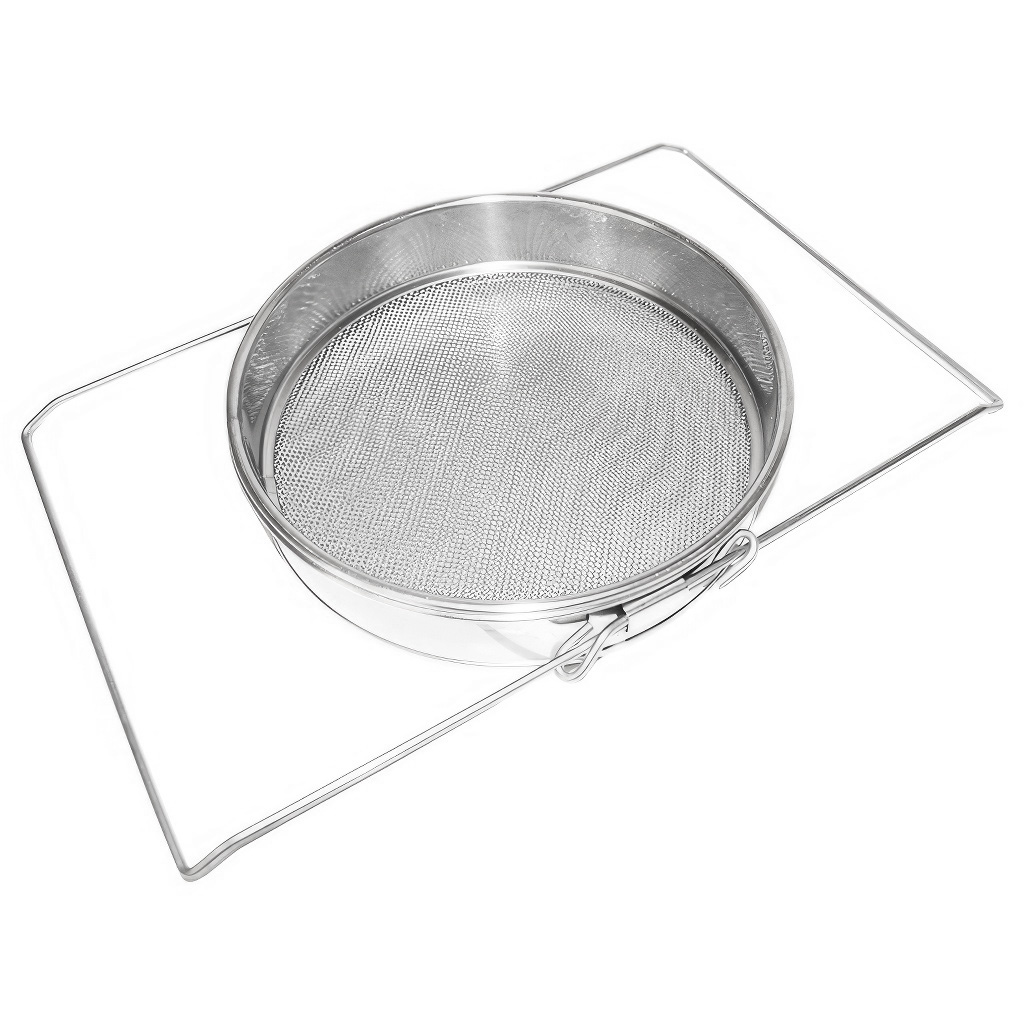 Colador (tamiz) doble acero inoxidable 24 cm con asas DE 4