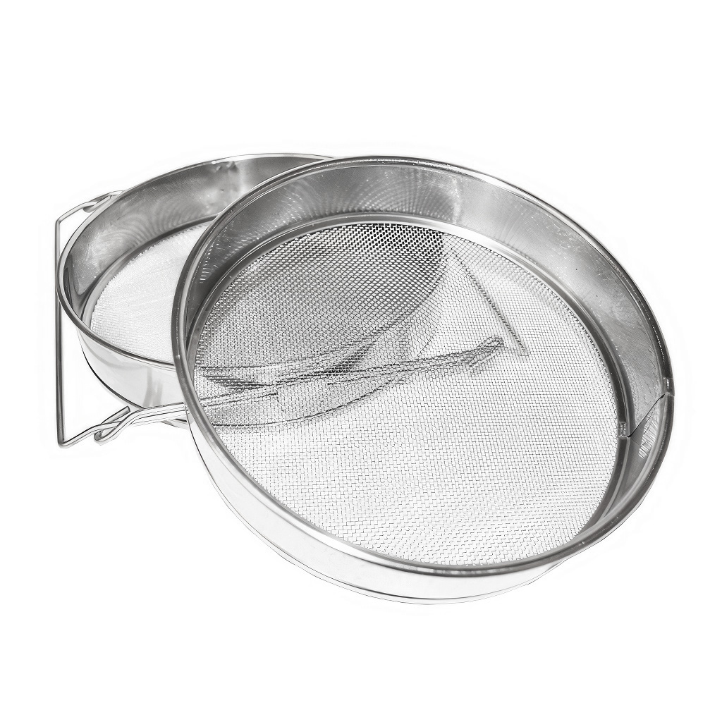 Colador (tamiz) doble acero inoxidable 24 cm con asas DE 4