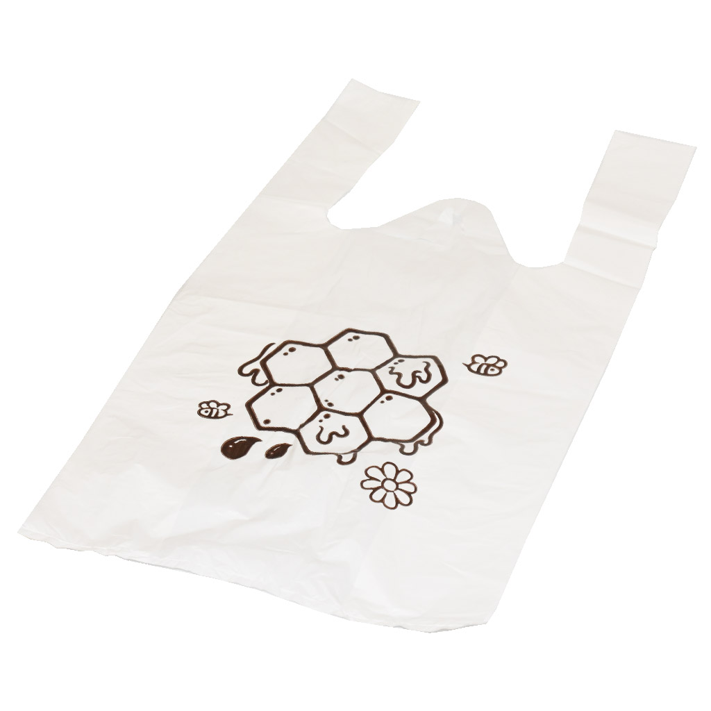 Bolsas de plástico con asas - panal - 22 x 38 cm - 200 unidades