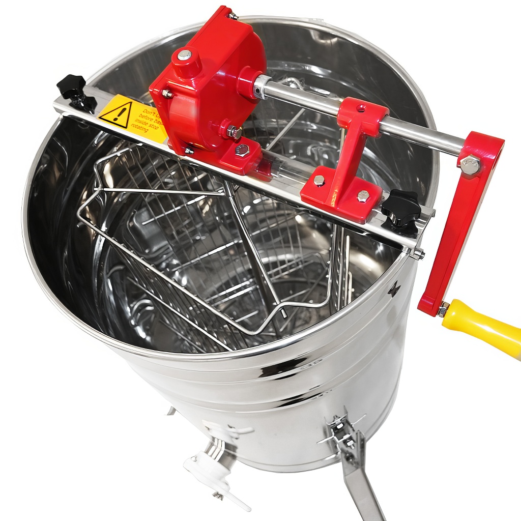 Extractor de miel Mellarius OptiLine 3.r. manual con manivela grande y patas P40