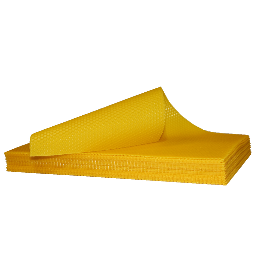 Láminas de cera estampada Langstroth 3/4 (185) - 424x162 mm - laminadas en frío