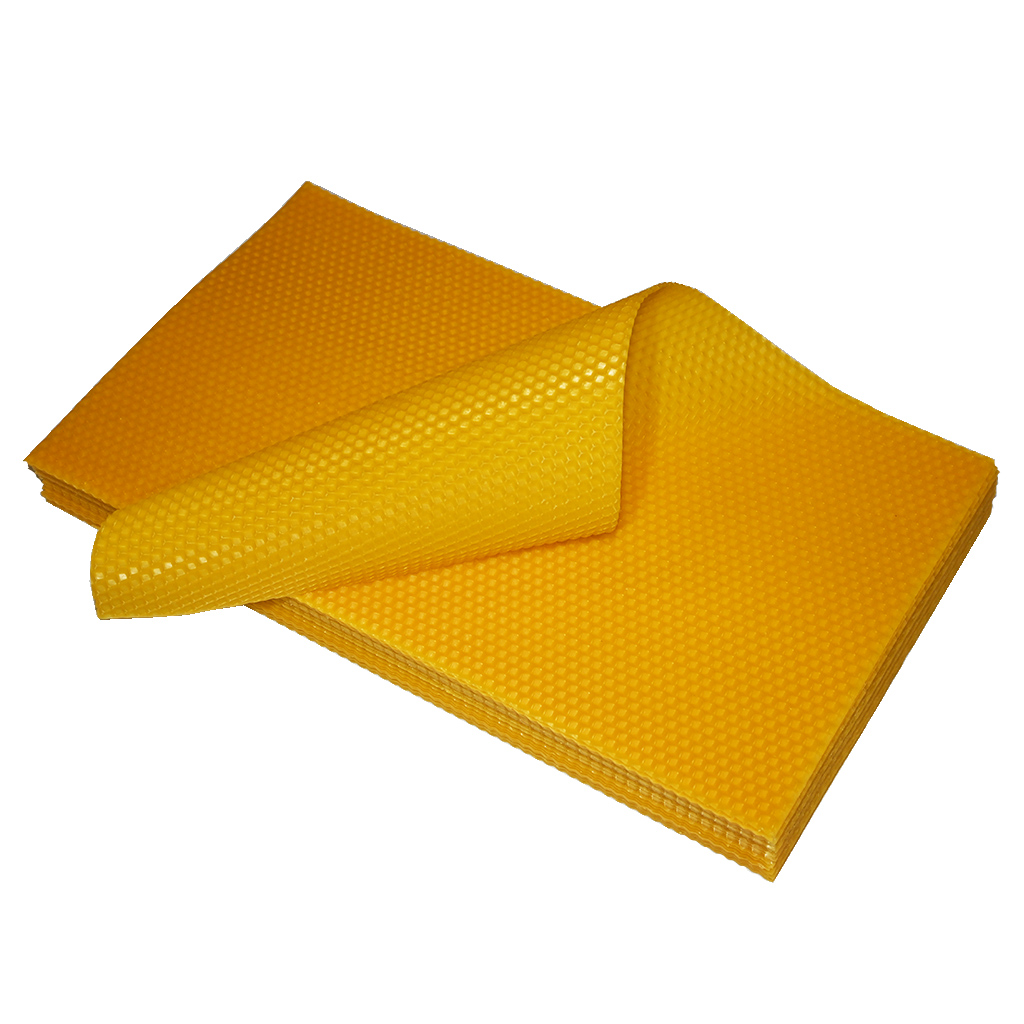 Láminas de cera estampada Langstroth 3/4 (185) - 424x162 mm - laminadas en frío