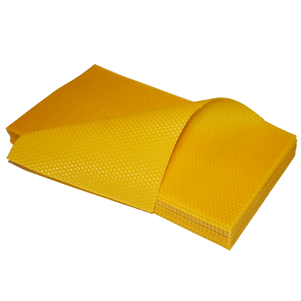 Láminas de cera estampada Langstroth 3/4 (185) - 424x162 mm - laminadas en frío
