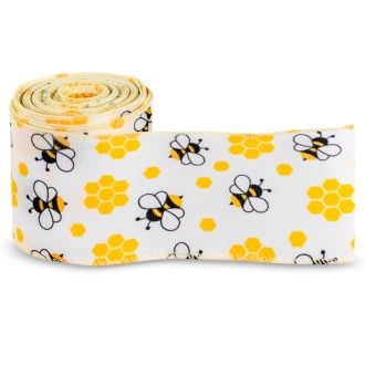 Cinta de regalo con motivo de abejas y panales 64 mm