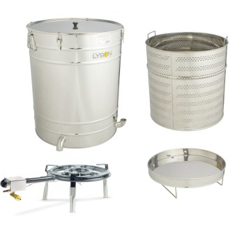 Fundidor de cera en barril Lysoň 200l + quemador de gas