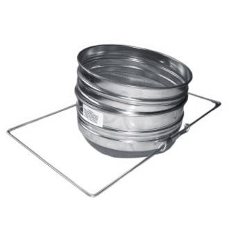 Colador (tamiz) doble capa estañado 21 cm con asas