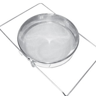 Colador (tamiz) doble inoxidable 24 cm con asas DE1