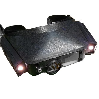 Lupa frontal con iluminación - de cabeza