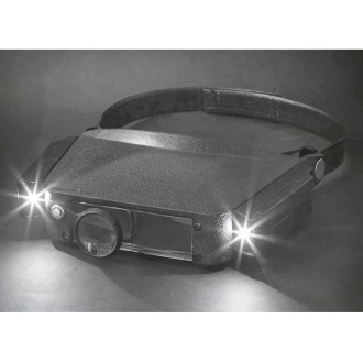 Lupa frontal con iluminación - de cabeza