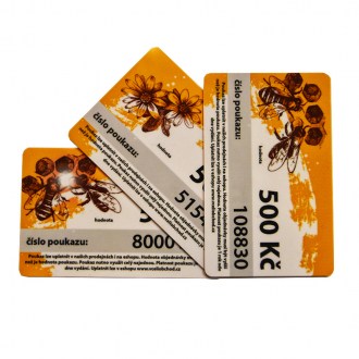 Vale regalo por valor de 500 a 5000 coronas checas