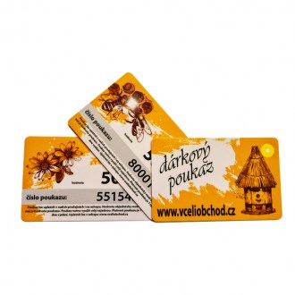 Vale regalo por valor de 500 a 5000 coronas checas