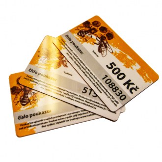 Vale regalo por valor de 500 a 5000 coronas checas