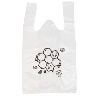 Bolsas de plástico con asas - panal - 22 x 38 cm - 200 unidades