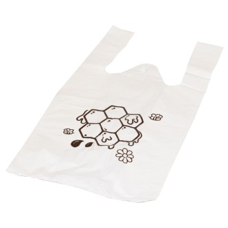 Bolsas de plástico con asas - panal - 22 x 38 cm - 200 unidades