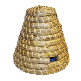 Pequeña colmena de paja