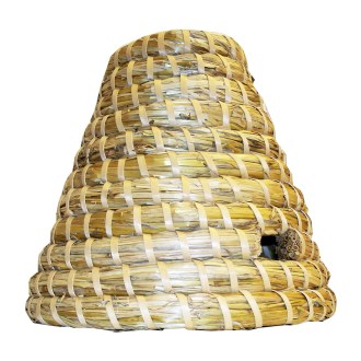 Pequeña colmena de paja