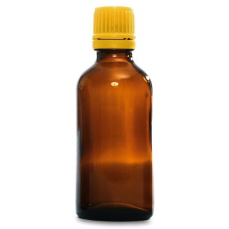 Frasco gotero de vidrio ámbar de 50 ml