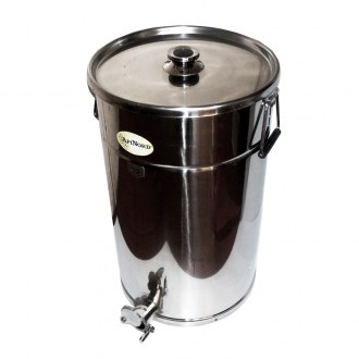 Tanque de extracción con válvula de acero inoxidable - 50 kg