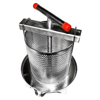 Prensa manual - para miel y fruta - acero inoxidable - 38 x 34 cm - 10 l