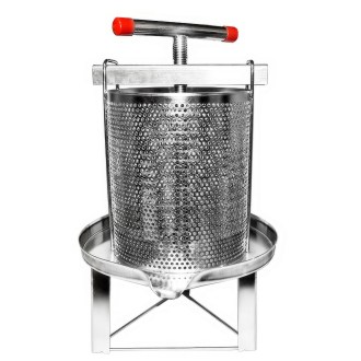 Prensa manual - para miel y fruta - acero inoxidable - 38 x 34 cm - 10 l