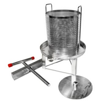 Prensa manual - para miel y fruta - acero inoxidable - 38 x 34 cm - 10 l