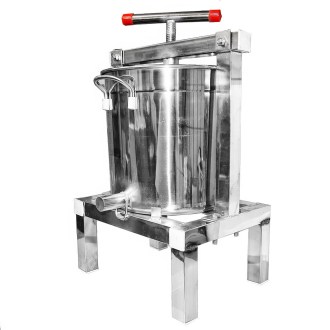 Prensa manual con recipiente para miel y fruta - acero inoxidable - 10 l