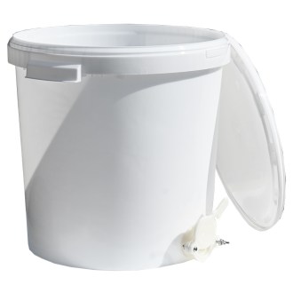 Tanque de extracción 40 kg con válvula - blanco