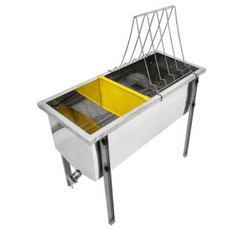 Mesa para desoperculado Lysoň Optima - bandeja de acero inoxidable - P 75 cm Langstroth