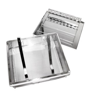 Bandeja desoperculadora ApiNord - acero inoxidable - con 2 marcos