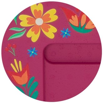 Colmena Dadant OPTIMA, lacada (rosa oscuro), impresión - flores, desmontada