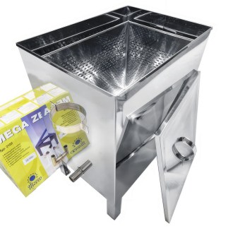 Fundidor de cera con hornillo de gas Mellarius - acero inoxidable - grande