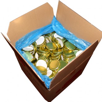 Tapa para frasco TO 82 - dorada - panal - 700 uds - caja completa