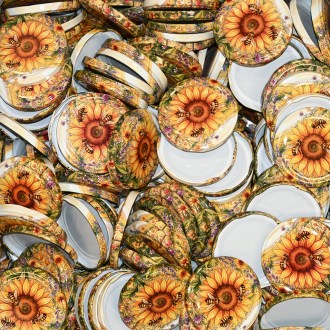 Tapa para tarro TO 82 - Girasol pintado 700 uds - caja completa - HOJ4