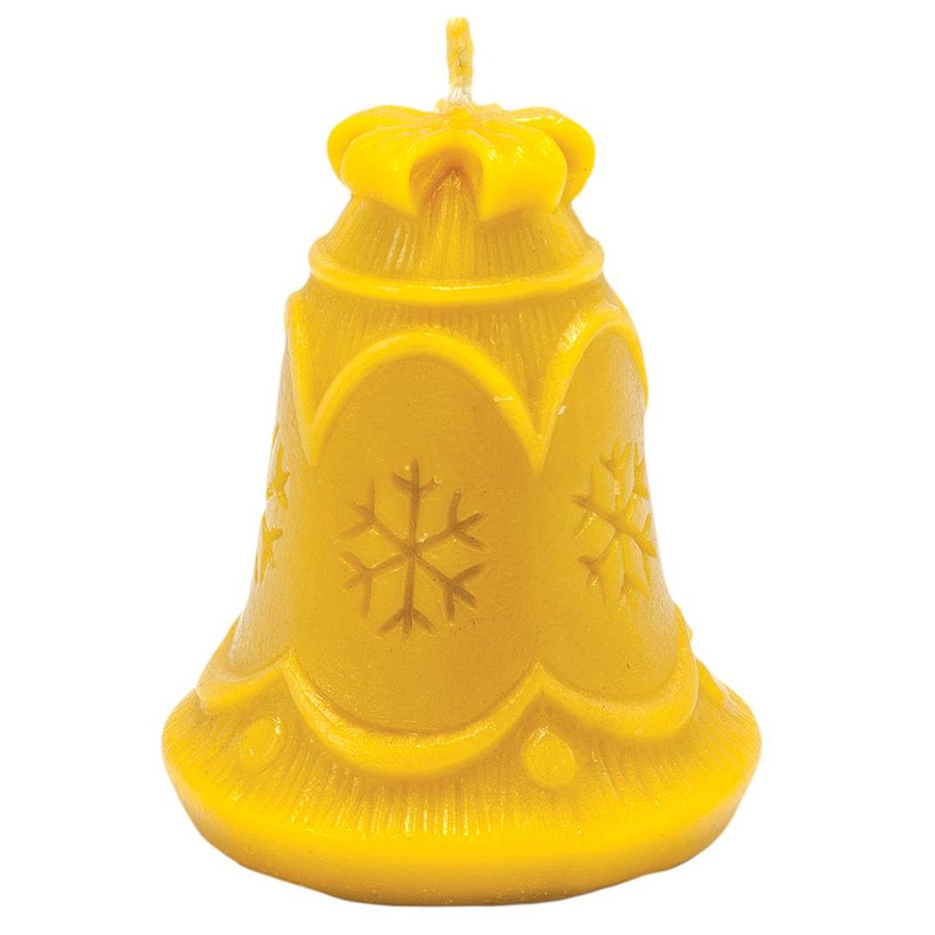Molde de silicona para velas - campana con copo de nieve - 8 cm - FS419