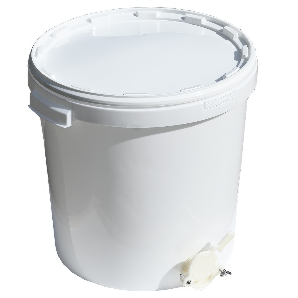 Tanque de extracción 40 kg con válvula - blanco