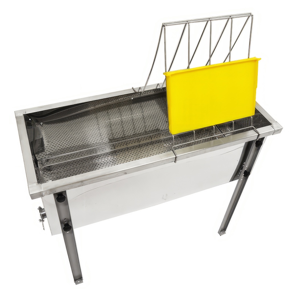 Mesa de desoperculado Lysoň Optima - bandeja de acero inoxidable - P 150 cm Langstroth