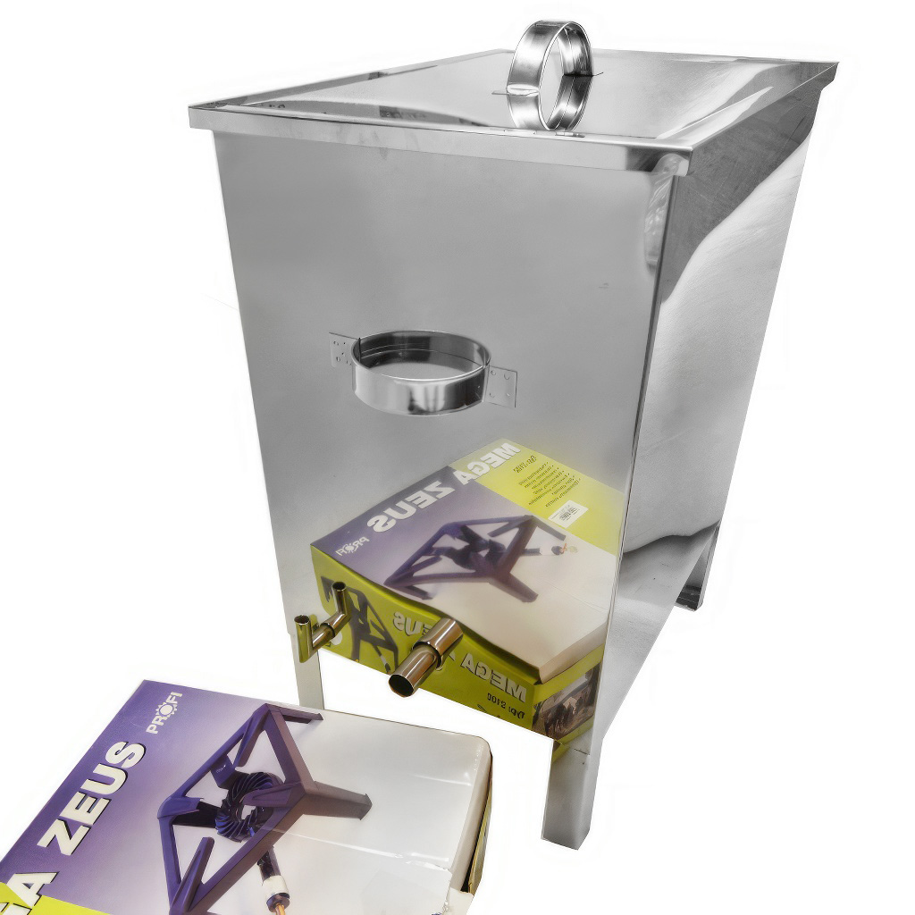 Fundidor de cera con hornillo de gas Mellarius - acero inoxidable - grande