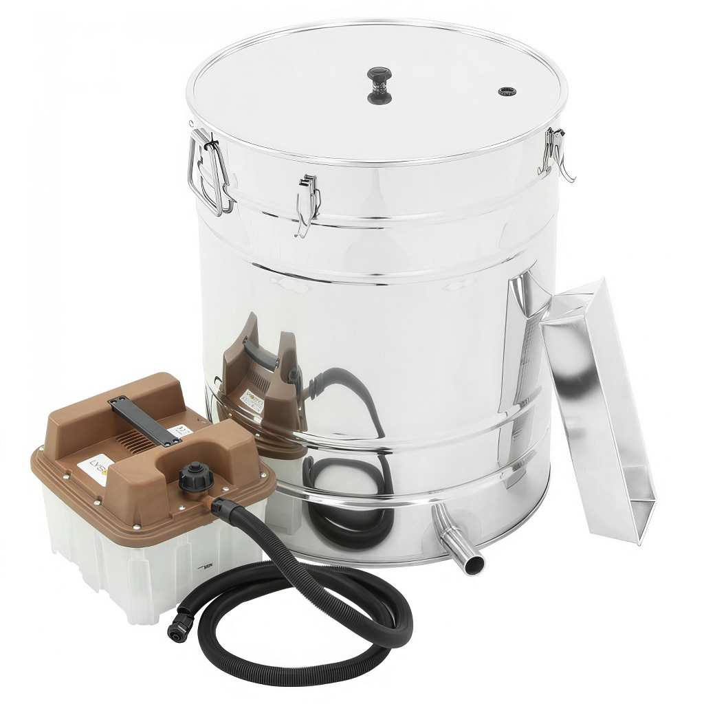 Fundidor de cera de barril 100l con generador de vapor