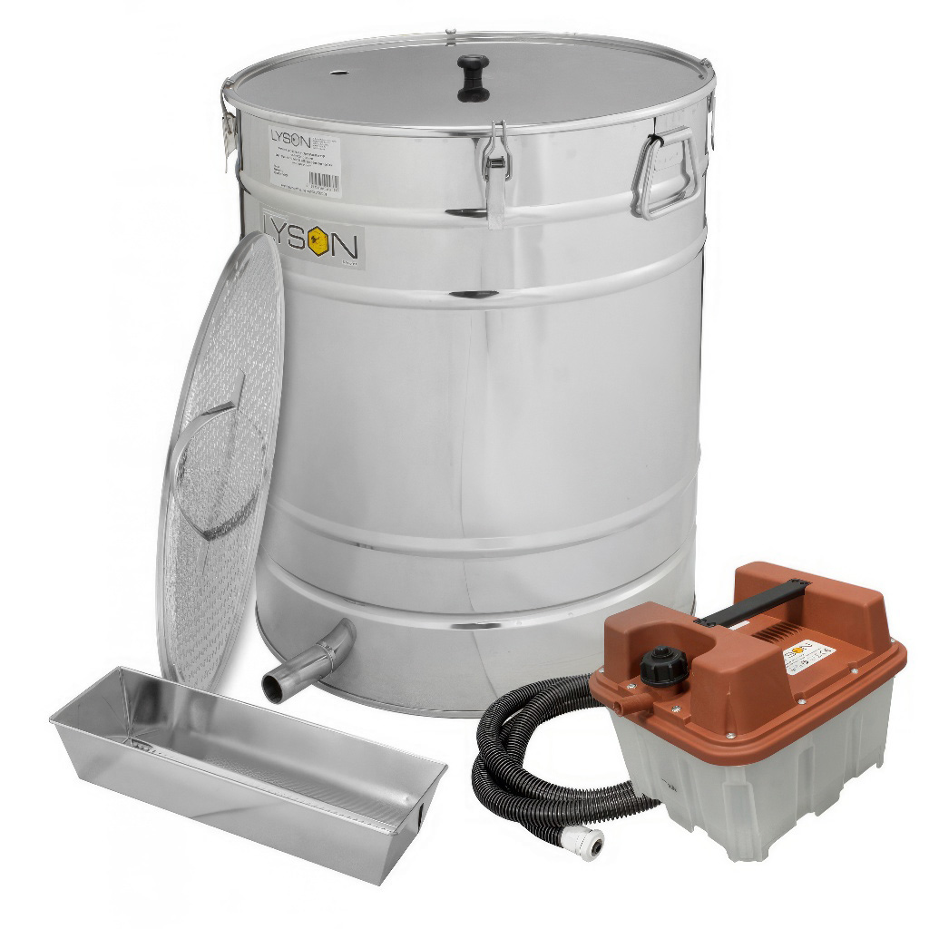 Fundidor de cera de barril 100l con generador de vapor