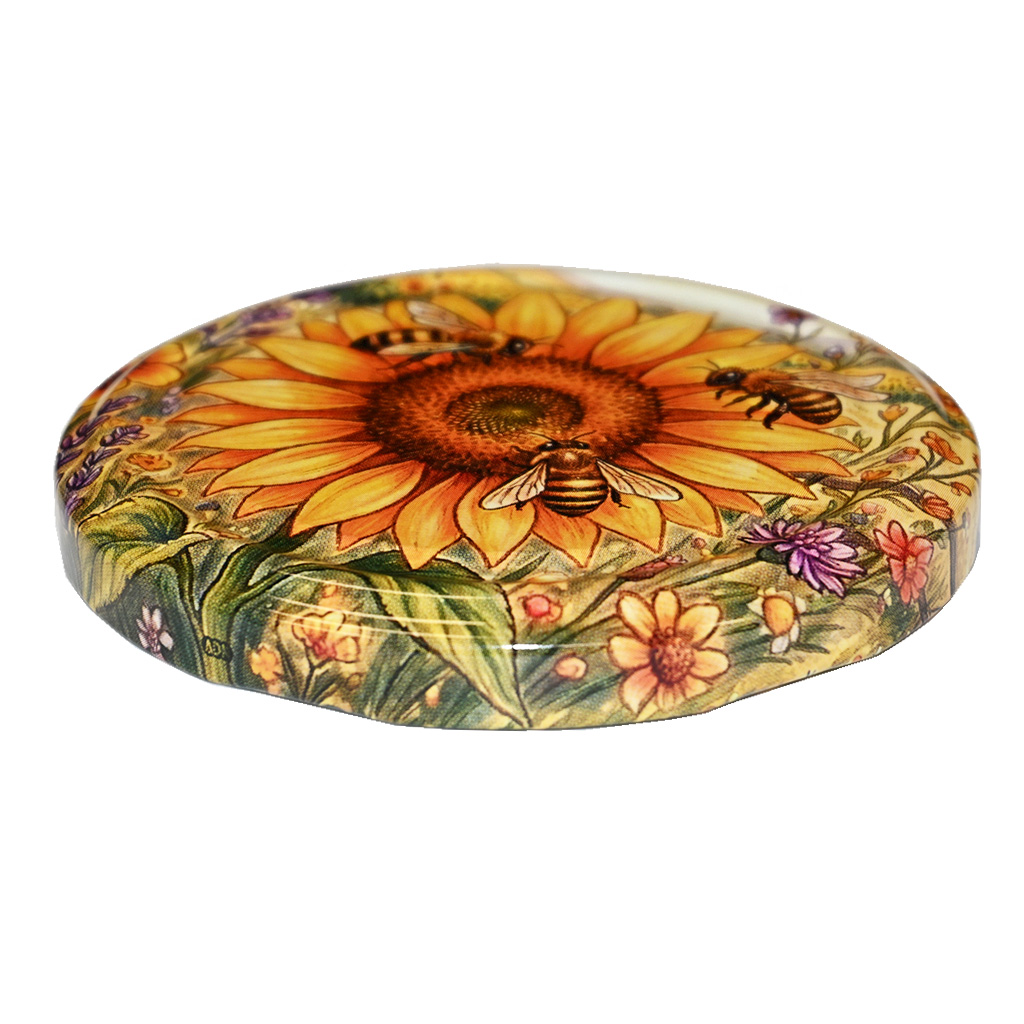 Tapa para tarro TO 82 - Girasol pintado 700 uds - caja completa - HOJ4