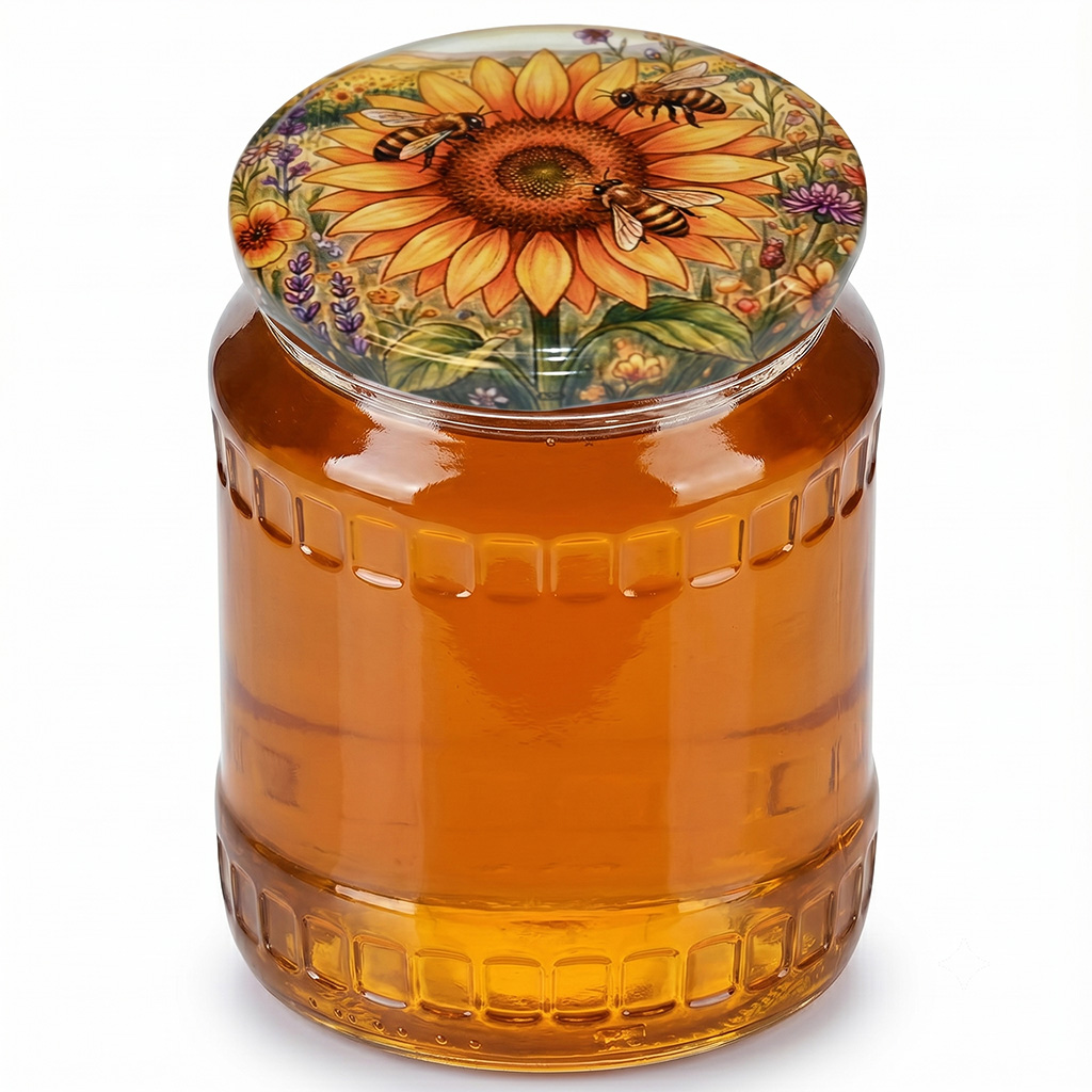 Tapa para tarro TO 82 - Girasol pintado 700 uds - caja completa - HOJ4