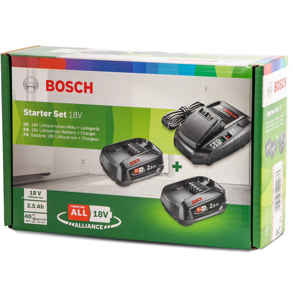 Juego: cargador AL1830CV + 2 baterías PBA 2,5Ah BOSCH
